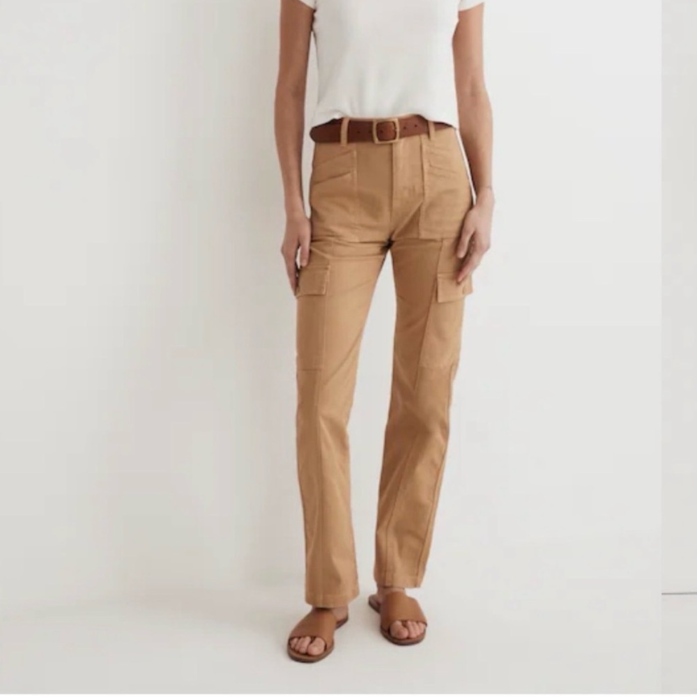 Madewell Garment-Dyed The ’90s Straight Cargo Pants Sand Dune Size 27
